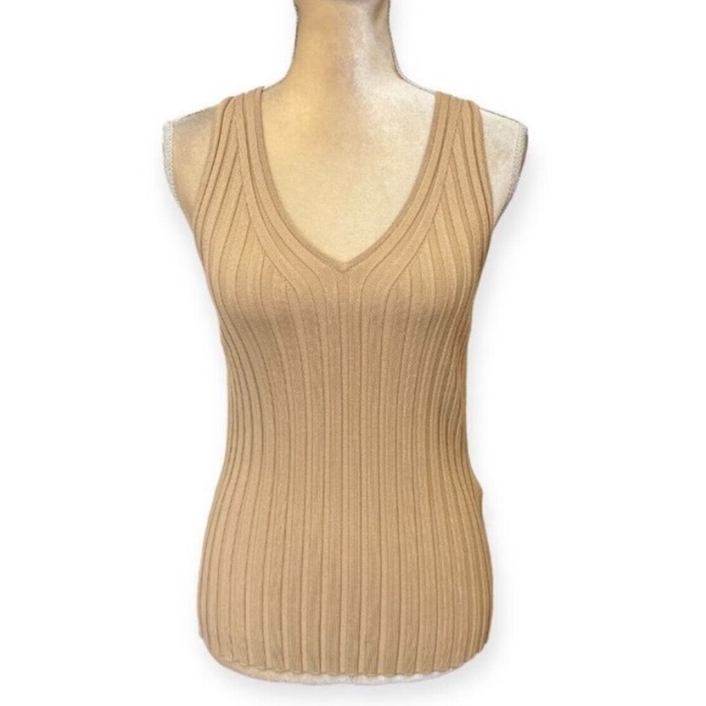 SAMSOE NWOT Jette Ribbed Tank beige tan size small
